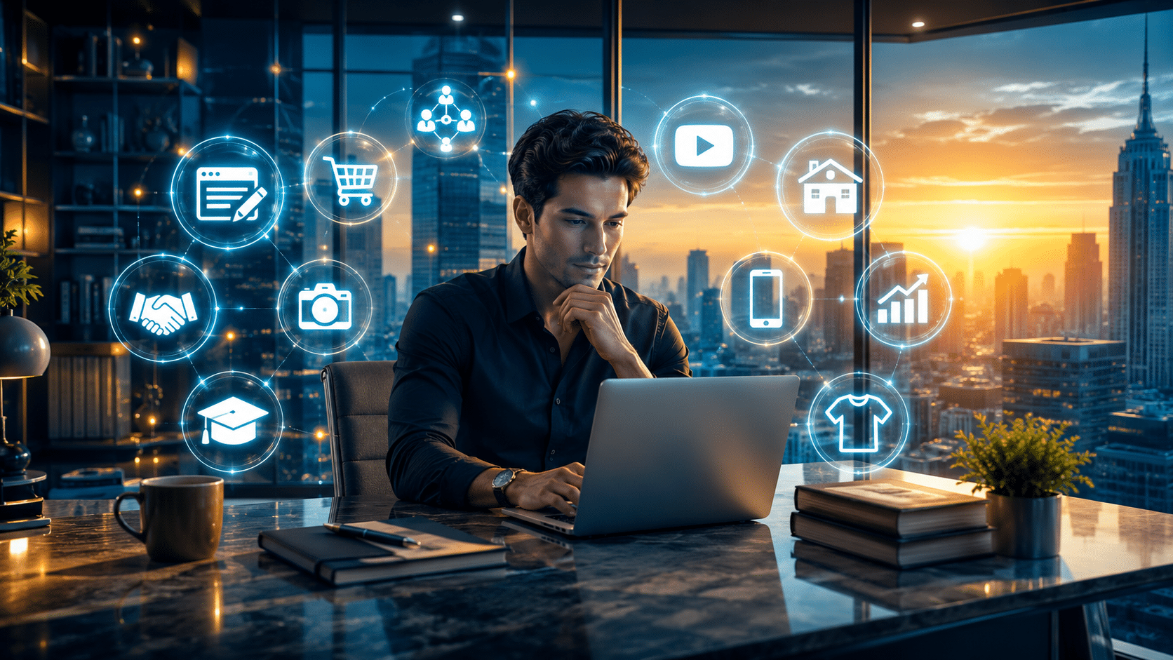 Professional entrepreneur building multiple Passive Income Ideas using digital products, investing, blogging, and online business.